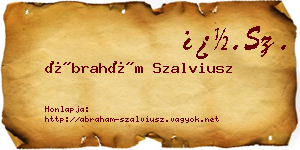 Ábrahám Szalviusz névjegykártya